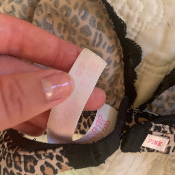 Leopard print lace bralette PINK - Picture 3 of 3